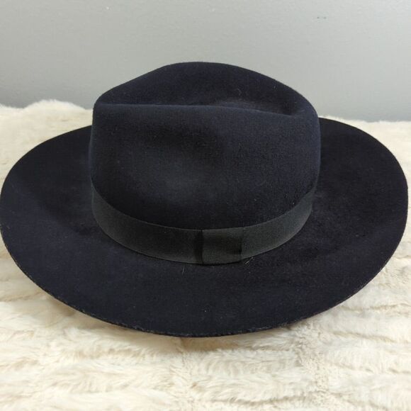 Forever 21 Women's 100% Wool Black Cowboy Hat‎ Size S/M 56.6cm - Picture 1 of 9